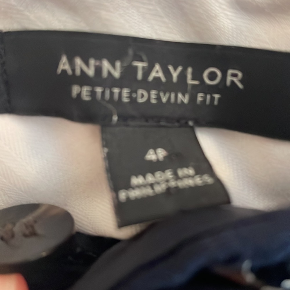 Like New Ann Taylor Navy Devlin Trousers View 2